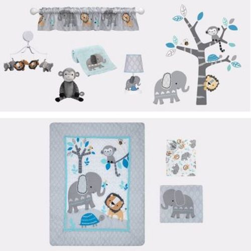 Bedtime Originals Nursery Crib Bedding Set - Jungle Fun 3pc