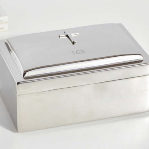 Silver Cross Keepsake Box