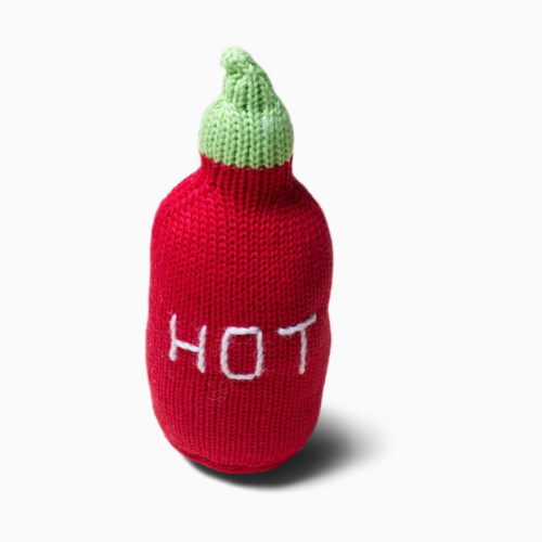 Estella Organic Cotton Handmade Baby Rattle - Hot Sauce