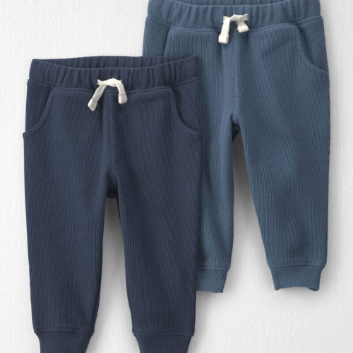Baby 2-Pack Organic Cotton Waffle Knit Pants | Carter’s Oshkosh Canada