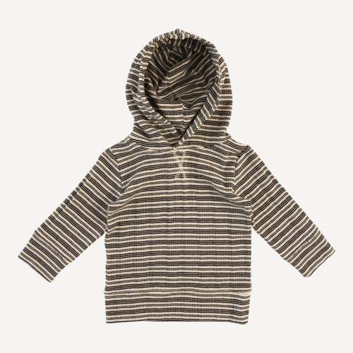 long sleeve essential skinny hoodie | black stripe | organic cotton mu – kate quinn
