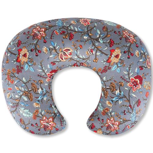 Nursing Pillow, Breastfeeding Pillows with Standard Size Removable Cover, Breast Feeding Pillow with Breathable Filling, Ergonomic Nursing Essentials for Bottle and Breastfeeding (Peony)