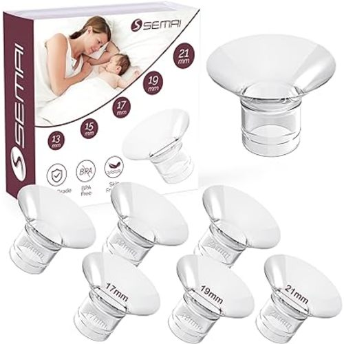 Flange Insert 6PCS 17/19/21mm for Momcozy S9/S9pro/S10/S12/S12pro/Medela/Tsrete/Spectra/Bellababy etc 24mm Wearable Breast Pump, Reduce 24mm Tunnel Down to Other Correct Size