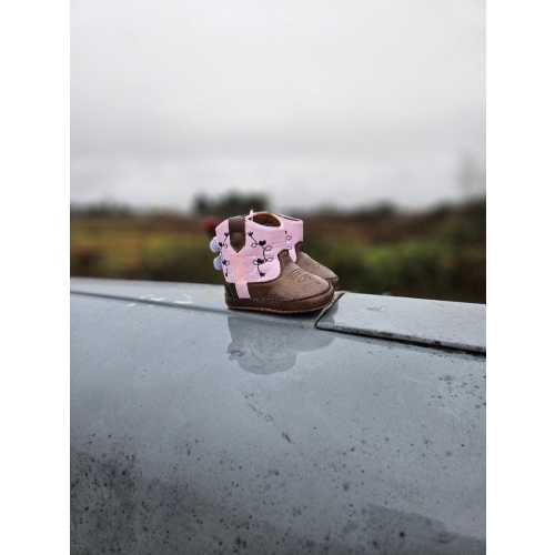 Baby Cowboy Pink Booties