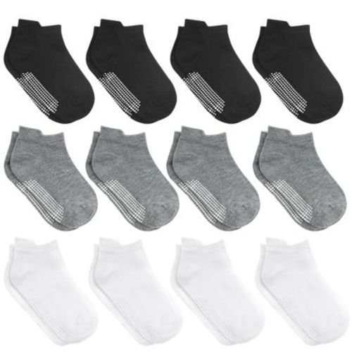 Debra Weitzner Toddler Non-Slip Ankle Socks with Grips – Soft Comfort Socks for Boys & Girls, Multicolored, Size 3-5T
