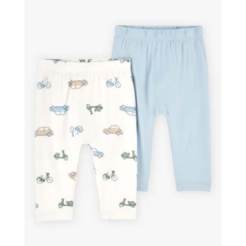 Baby 2-Pack PurelySoft Pull-On Pants - Blue/Ivory - Carter's | Carter's