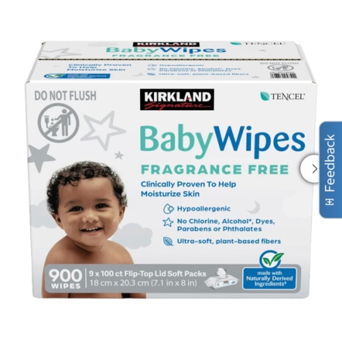 Kirkland Signature Baby Wipes Fragrance Free