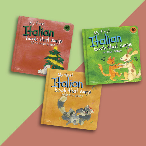 Set of 3 Italian Books that Sing