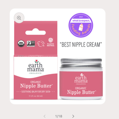 Organic Nipple Butter Breastfeeding Cream | Earth Mama
