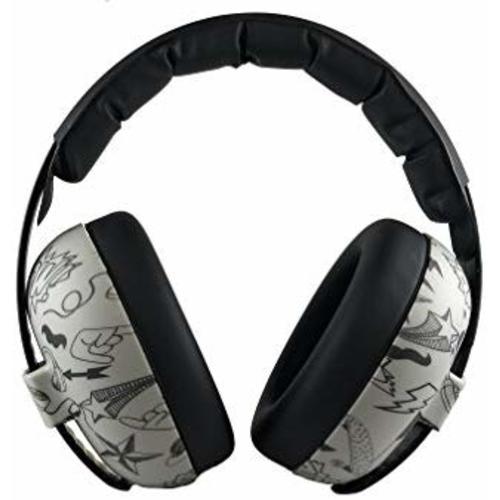 BANZ Earmuffs Infant Hearing Protection – Ages 0-2 Years – The Best Earmuffs for Babies & Toddlers – Industry Leading Noise Reduction Rating – Block Noise (Grey Doodle)