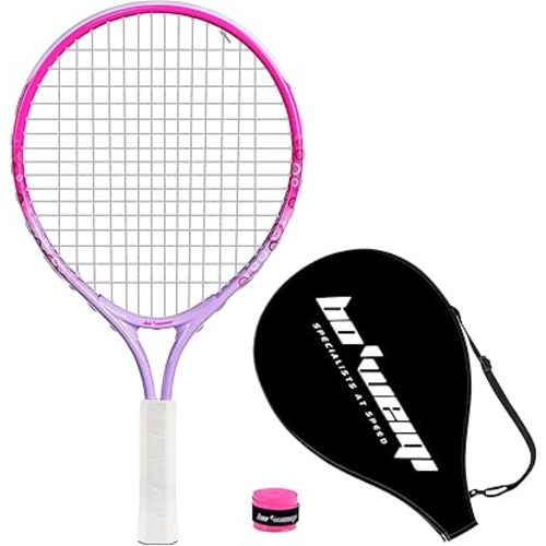 Kids Tennis Racket for Aged 2-3, bo'weiqi 17" Lightweight Toddler Tennis Racket for Outdoor/Indoor Sports Including 1 Tennis Racket,1 Non-Slip Grip and 1 Shoulder Strap Bag Easy Carry