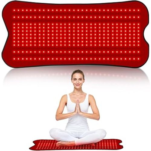 31.5''×14.2'' Red Light Therapy for Body, Red Light Therapy Pad Belt Wrap with 330 LED Beads, 660nm & 850nm Infrared Light Therapy Mat Full Body, Adjustable Timer & Intensity