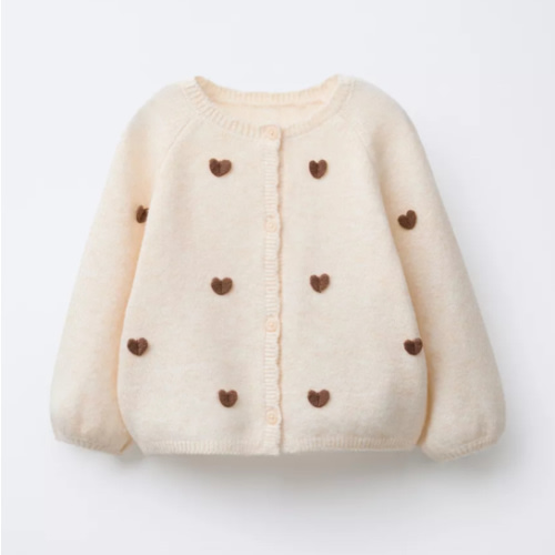 CARDIGAN HEARTS - Mid-ecru | ZARA United States