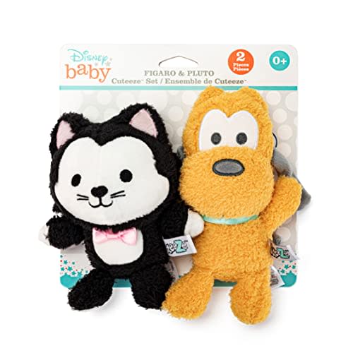 KIDS PREFERRED Disney Baby Cuteeze Mickey Mouse and Friends Pluto and Figaro Stuffed Animal Plush Toys 2 Piece Set for Baby and Toddler Boys and Girls - 6 Inches