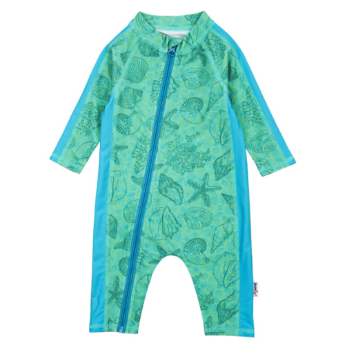 SwimZip: Sunsuit - Long Sleeve Romper Swimsuit | "Seashell"