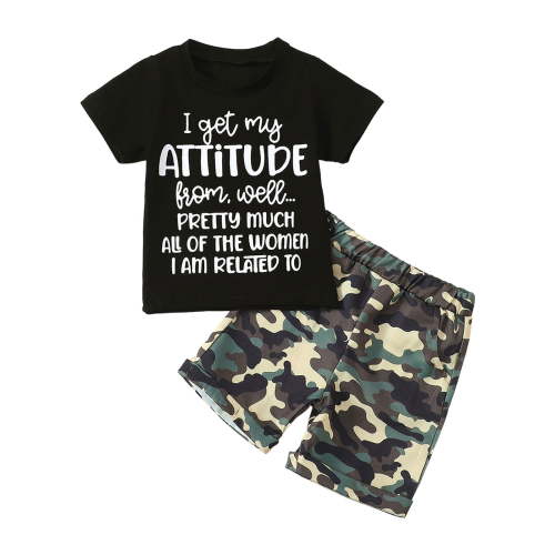 PEASKJP Two Piece Short Set for Baby Boy Baby Boy Shorts Clothes Toddler Summer Outfit 2Pcs Set,Size 12-18 Months