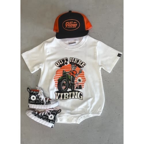 Out Here Vibing Baby Romper