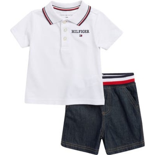 Logo Polo & Shorts Set