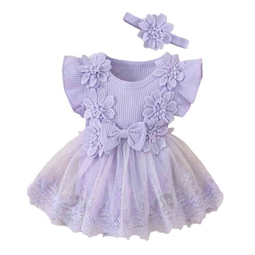 KAOOCXU Lovely Bodysuit For Kid Boy Girl Flying Sleeved O-Neck Solid Color Butterfly Romper Easy To Play Wear