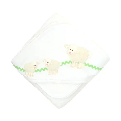3 Marthas Lamb Hooded Towel - White | Berings