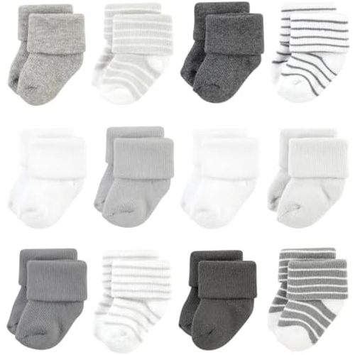 Hudson Baby Baby 8-pack Cotton Rich Newborn and Terry Socks