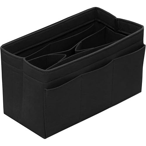 Purse Organizer Insert Felt Bag Organizer Handbag Organizer Insert Bag In Bag Organizer for Tote Purse Bag 14 Pockets Black X-Large