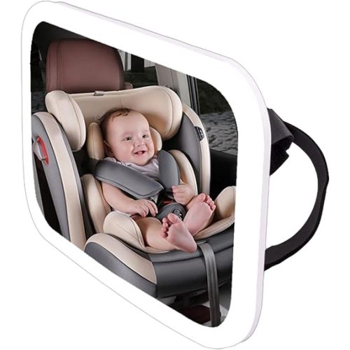 Car for Kid, Back Seat Kid, Wide LED Night Light Shatterproof Adjustable Kids Rearview for Toddler Children's Backseat