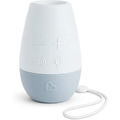 Munchkin Shhh… White Noise Sound Machine, Baby Sleep Soother with Night Light, Portable for Travel or Nursery, White/Grey