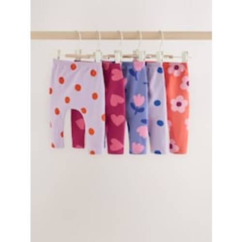 Buy Lilac Purple Flower Baby Leggings 5 Pack (0mths-2yrs) from Next USA
