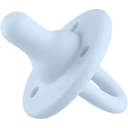 Lee Lee and Me Paci - Sky Color - 100% Medical Grade Silicone Pacifier Breast-Like Nipple Design for Better Latch - Size 0-18 Months