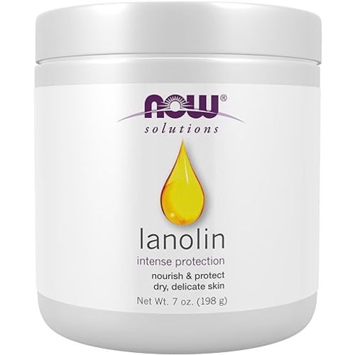 NOW Solutions, Pure Lanolin, Wind and Harsh Environment Skin Protectant, Thick Jelly, For Rough Dry Skin, 7-Ounce
