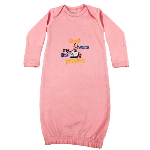Embroidered Baby Nightgown - God Hears Prayers