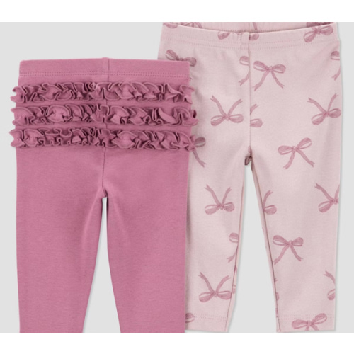 Carter's Just One You® Baby Girls' 2pk Ruffle Pants - Burgundy 3M