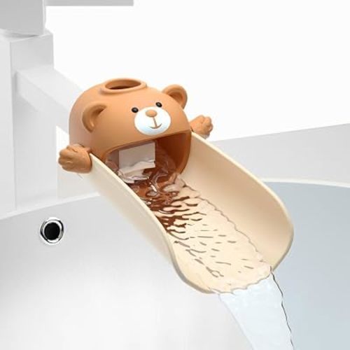DLUCKY Faucet Extenders for Toddlers,Water Temperature Sensing,Little Bear