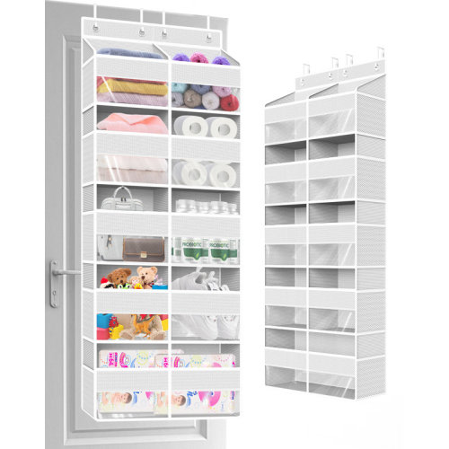 Ebern Designs Fabric Over The Door Organizer With Extra Large Storage Shelves Of Single Panel & Reviews | Wayfair