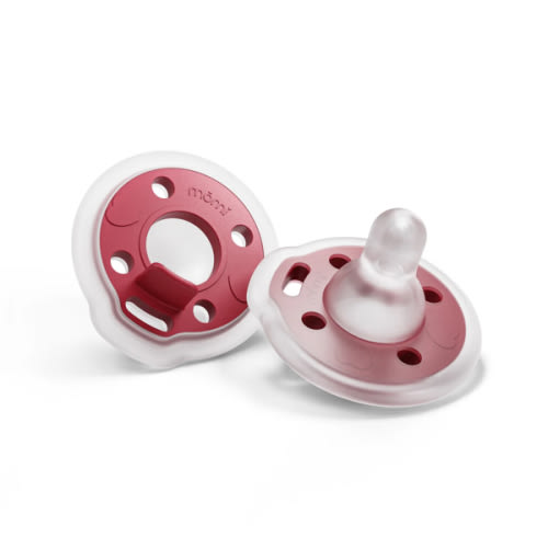 babypace breast-like pacifier 2-set - cranberry | mōmi