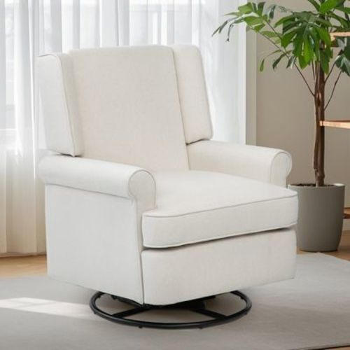 Swivel Glider Rocking Recliner, Nursery Glider Chair, Nursery Breastfeeding Maternity Chair for Living Room, Office, Bedroom