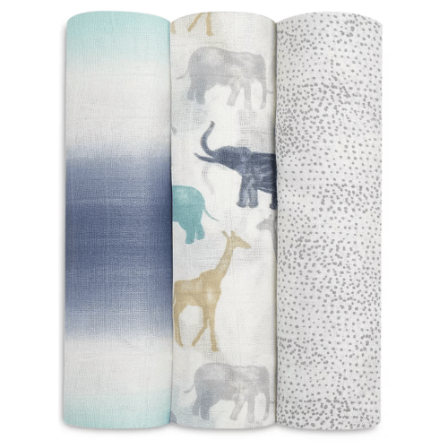 3 Pk. Silky Soft Printed Swaddles