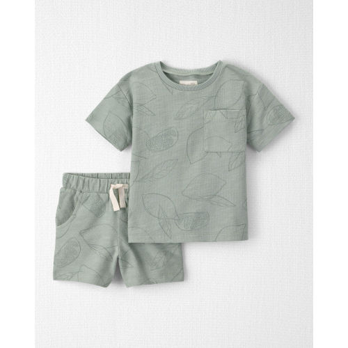 Toddler Boy 2-Piece Top & Short Set Made with Organic Cotton in Sienna Breeze - Little Planet | Carter's