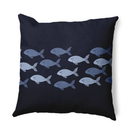 Fish Line Square Throw Pillow
