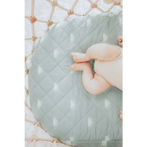 Waterproof Fitted Bassinet Sheet | Sage Sunshine