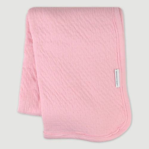 Honest Baby Matelasse Receiving Blanket - Pink: Organic Cotton, Solid Pattern