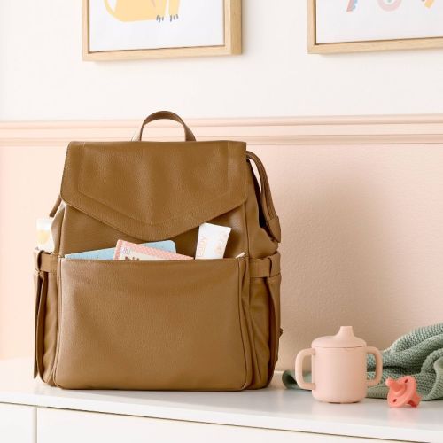 Flap Top Diaper Backpack - Cognac - Cloud Island™