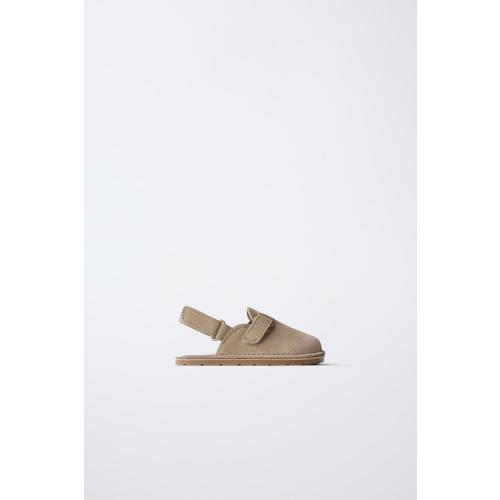 LEATHER BAREFOOT CLOGS - Sandy Brown | ZARA United States