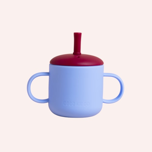 Fun Firsts Silicone Straw Cup - Super Rad Periwinkle Blue