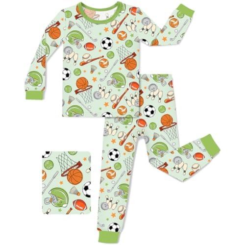 Bamboo Viscose Toddler Pajamas Boys Girls Baby 12M-8Y Pjs Sets Kids 2pcs Snug fit Long-Sleeve Sleepwear
