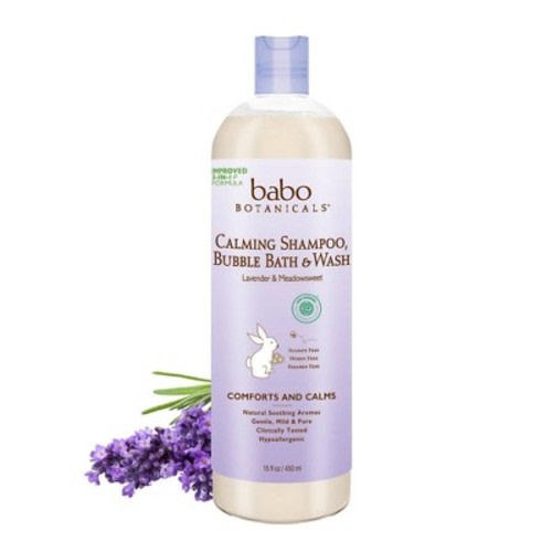 Babo Botanicals Calming Lavender Baby Bubble Bath & Wash - 15 Fl Oz