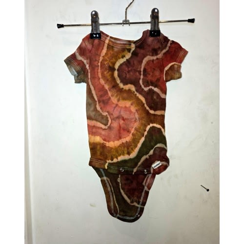 Tie Dye Baby Bodysuit | 0-3 Months | Geode | Rustic Earthy Colors