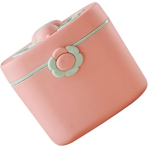 Milisten Portable Milk Powder Dispenser Box Leak Travel Formula Container for Food for Go Parents Easy to Clean Compact Design Sakura Red Large