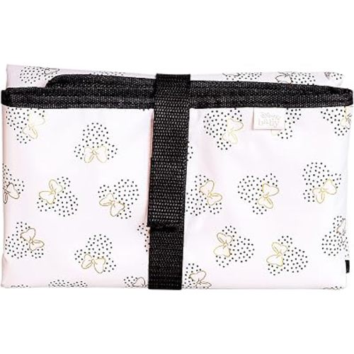 Disney Baby by J.L. Childress | Full Body Diaper Changing Mat | Wipeable & Water-Resistant | Minnie Mouse Dot
